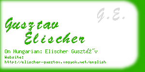 gusztav elischer business card
